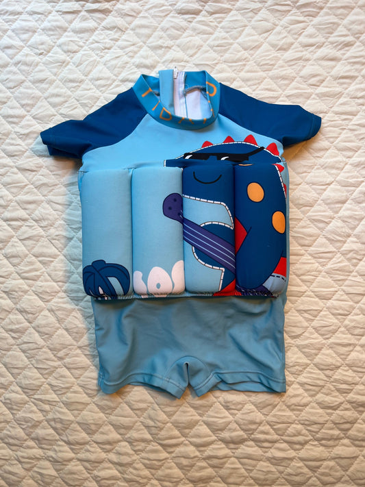 IBTOM Castle Toddler Floatation Swimsuit, 2T, One Piece with Built-in Floaties 2T