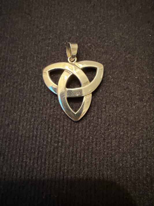 Solid sterling Silver 925 stamp Celtic knot pendant necklace Jewelry