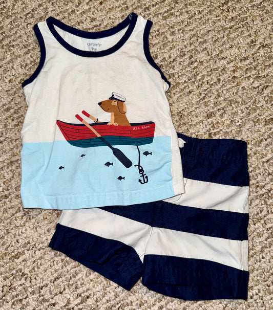Carters tank top and swim shorts set Carter tank top and swim shorts set 9 Months