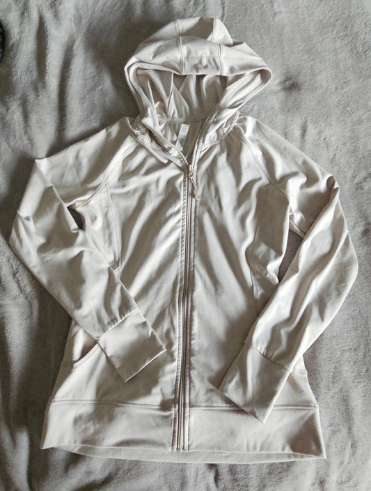 RBX Cream colored size Small zip up workout jacket Women's 4