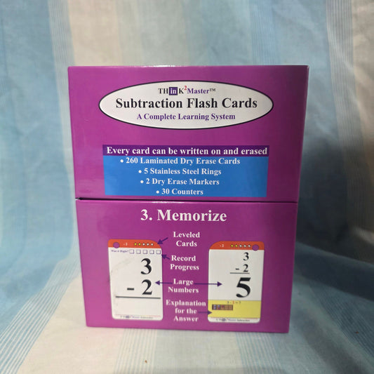 Think2Master Subtraction Flash Cards New kit Educational