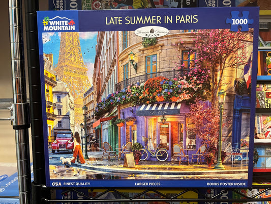 White Mountain Puzzle 1000 piece puzzle. No smoking/No pet home. Assembled once.