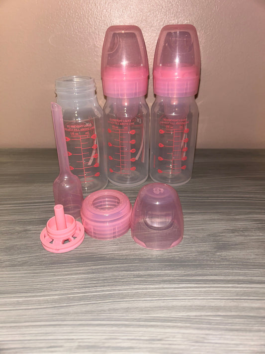 Dr. Brown's Natural Flow Anti-colic 3 4oz bottles clean sterilized Feeding