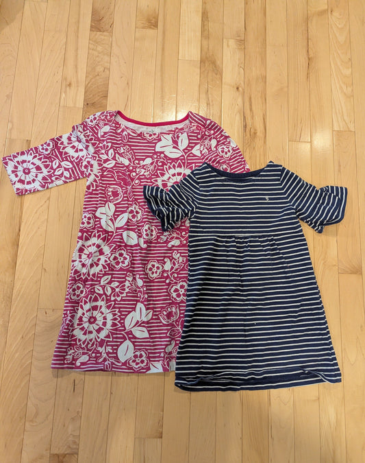 Old Navy/Carter's Set of 2 Dresses Pink Striped, Navy and White Striped 5T/5