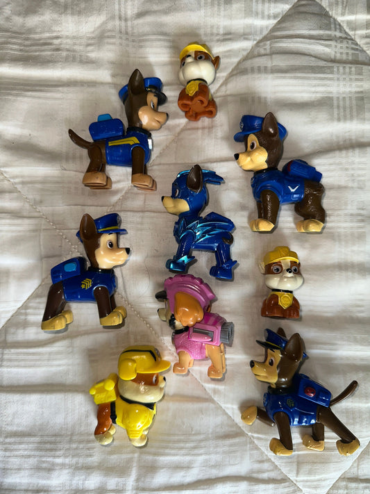 Paw Patrol Set of 9 Random Paw Patrol Figures Figures and Animals