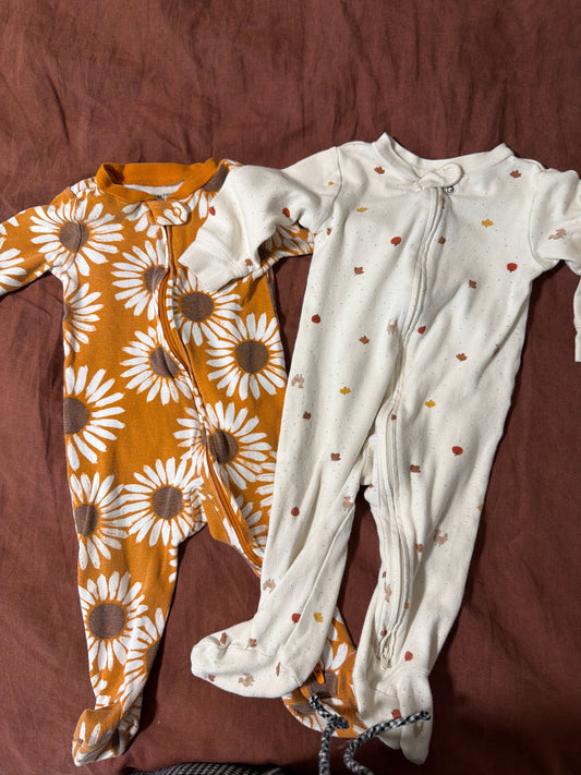 Carters Two fall zippies 9 Months