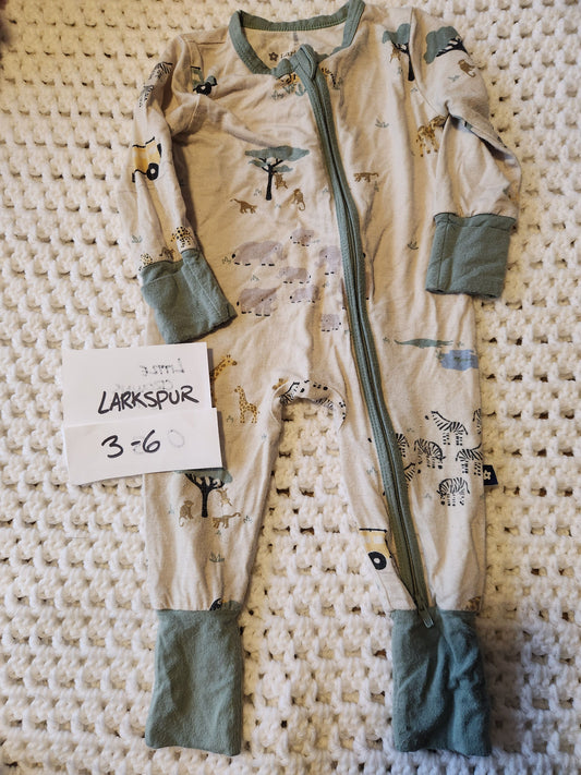 Larkspur - 3-6m Bamboo zippy safari 3 Months