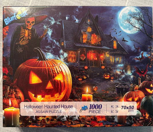 Blue Forest 1000 piece Haunted House Puzzle 1000 piece Halloween puzzle Puzzle