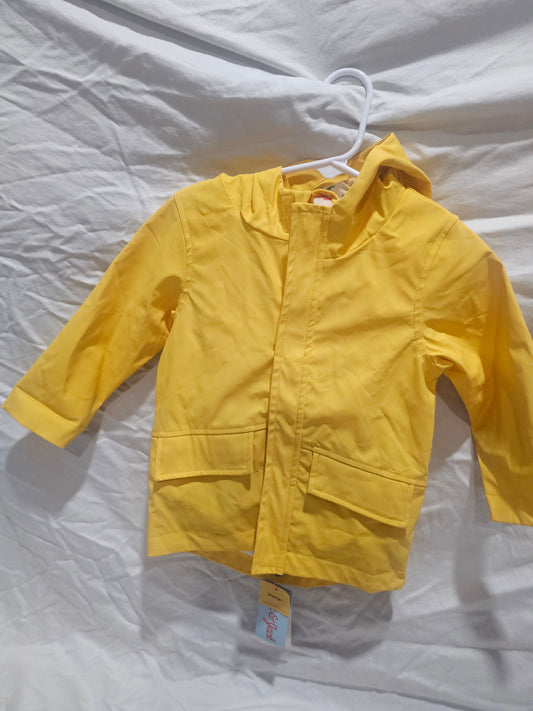 Cat & Jack Yellow warm Rain jacket 18M Never worn, tags still on 18 Months