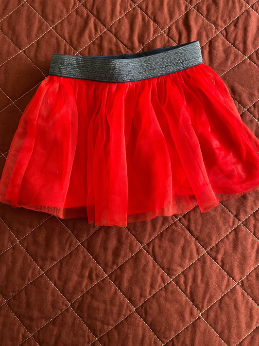 Way to celebrate- patriotic 12m red skirt with tulle and elastic waist NWOT 12 Months