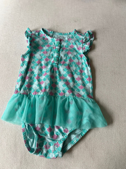 Carters NWOT mermaid scales romper 24 Months