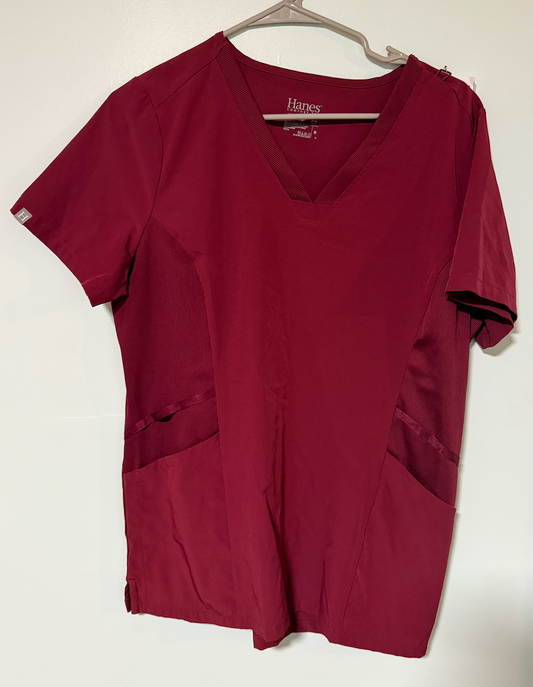 Hanes Medium maroon scrub top Women's - M