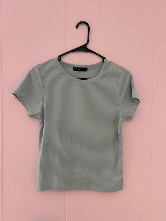 Brit and Bri sage green ridged tshirt  Women's - M