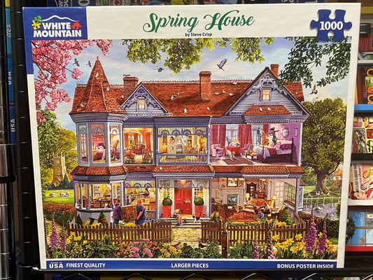 White Mountain Puzzle 1000 piece puzzle. No smoking/No pet home. Assembled once.