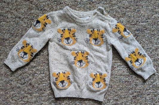 Fred & Flo: 6-9 months Tiger sweater 6 Months