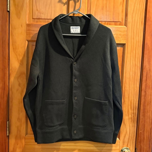 Old Navy cardigan NWOT Dark green with buttons pockets fleece lined Men's - M