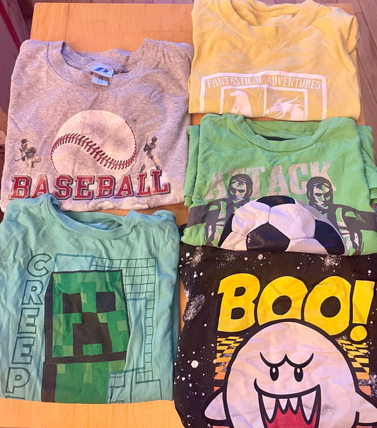 Nintendo, Minecraft, Old Navy, Prospirit Lot of five tshirts with characters 6