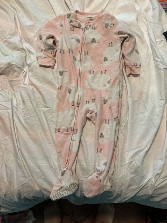 Carter Fleece sheep foot pajamas 18 Months