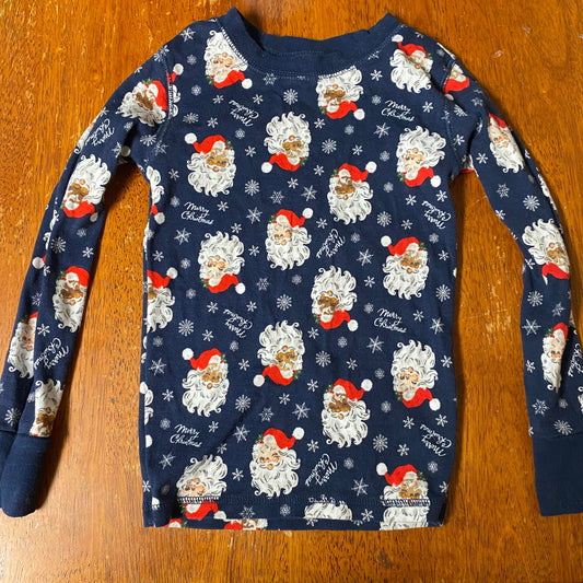 Old Navy 6 Santa Christmas pajama pj top shirt 6