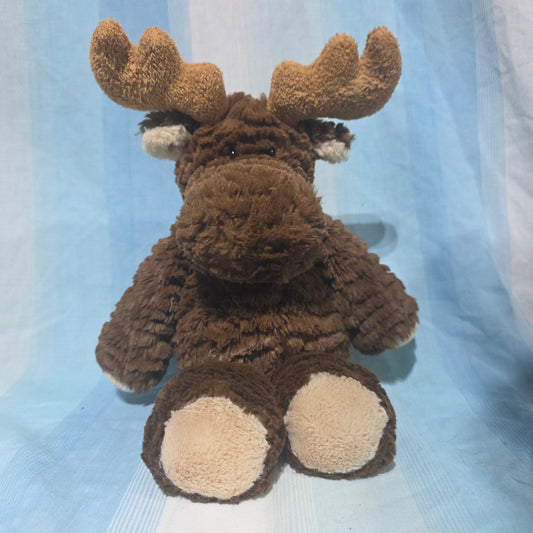 Mary Meyer Marshmallow Zoo Moose soft, textured brown fabric, floppy body, and bean-bag weighted f Plush Toys