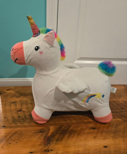 Bouncy Pals Toddler Unicorn Ride On Bouncer Toddler