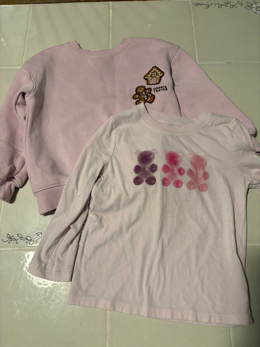 Cat Jack 2 Pack Pink Long Sleeves 4T/4