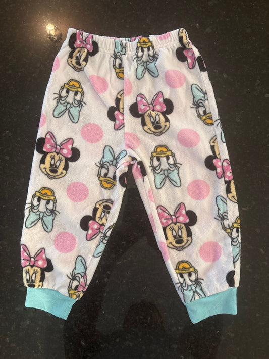 Disney Minnie Mouse and Daisy Duck fleece pj pants 3T 3T
