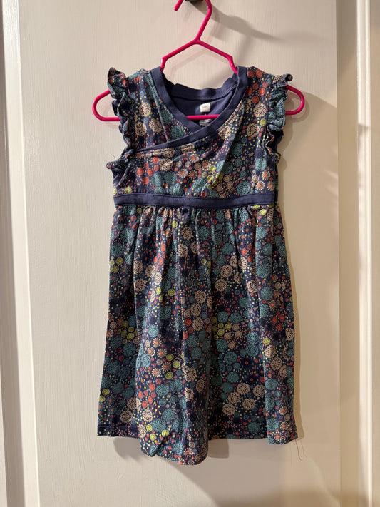 Tea collection girls dress 4T Blue ditzy dot 4T/4
