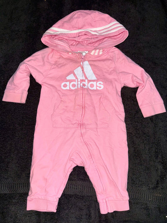 Adidas pink zip up one piece suit 6 months Adidas pink zip up one piece suit 6 months 6 Months