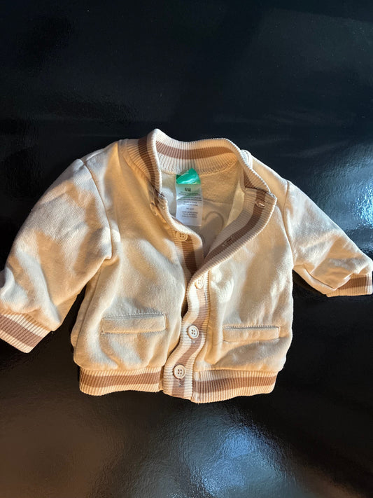 Disney Off white jacket with winnie the pooh face on back 6 Months