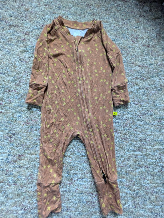 Moon fruit--Bamboo/ 0-3 months multicolored fall leaves 2 way zip sleeper w fold over feet Newborn