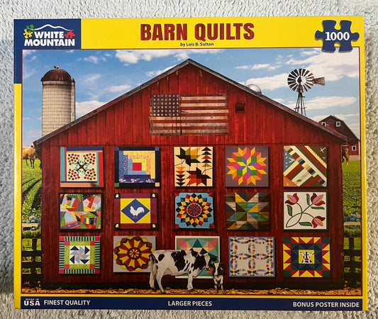 White Mountain Puzzle 1000 piece puzzle. No smoking/No pet home. Assembled once.