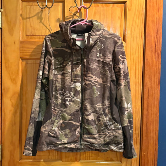 Under Armour loose fit mens size L large camo textured zip up jacket Men's - L