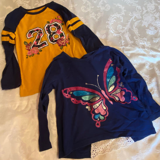 Garanimals and Gap, 3T, long sleeve shirt, floral butterfly, 3T