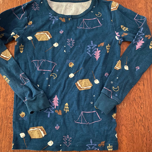 Carters Camping smores pajama top shirt 8 summer pjs 8