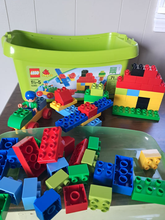 Lego duplo set with storage bin  Building