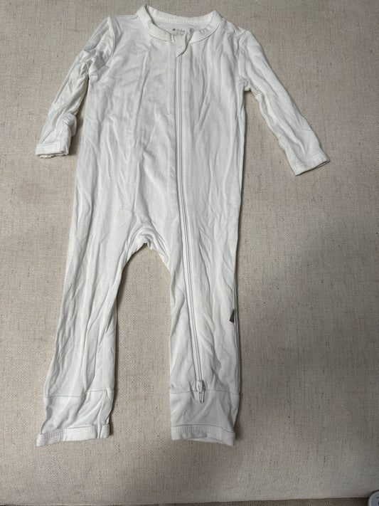 Kyte Baby GUC white bamboo romper sleeper 0-3m 3 Months