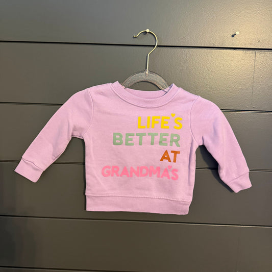 Garaminals Life is better at grandmas sweatshirt 6 Months
