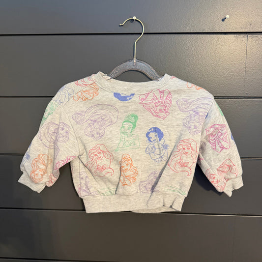 Disney Princess Gray Princess sweatshirt 12 Months