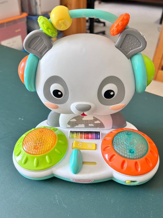 Infantino Spin & Slide DJ Panda Lights up, makes music, new batteries. Infant