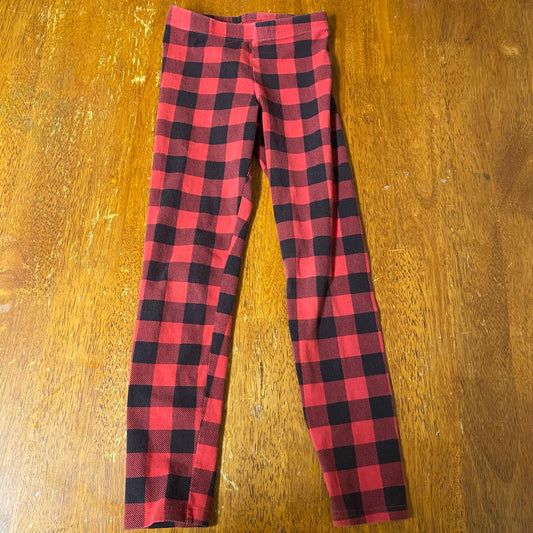 Old Navy Red plaid leggings pants 8 8