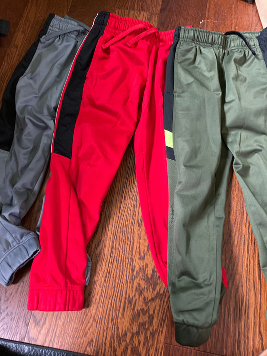 Athletic Works 3 pairs of pants gray red and green 8