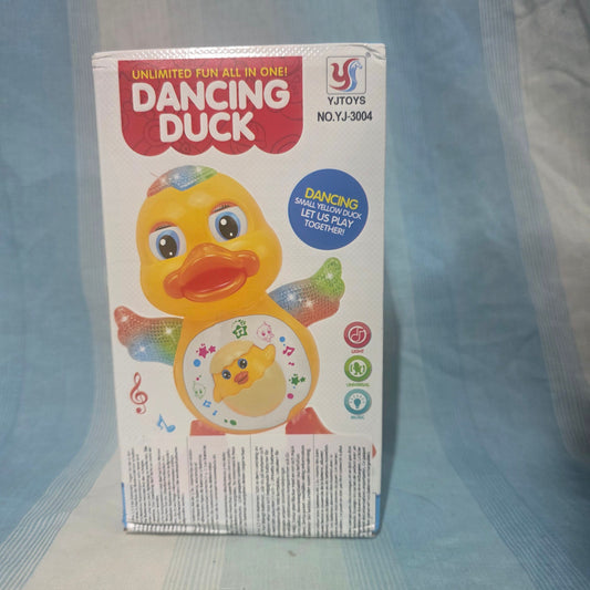 YJ Toys "Dancing Duck" new in box features flashing lights, plays music, and dances Infant