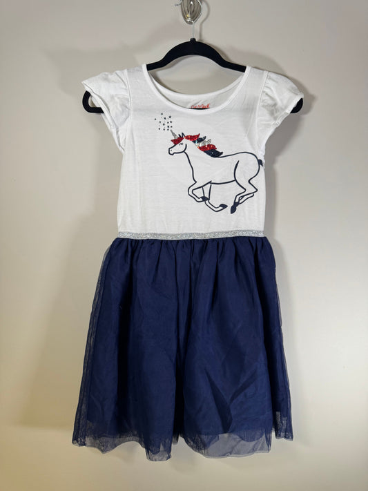 Cat and Jack Patriotic Unicorn Tutu Tank Dress Sz 10-12 10