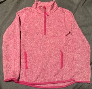Athletic 1/4 Zip Pullover Pink Fleece 7