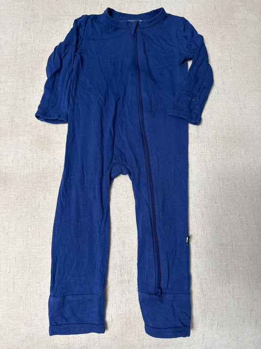 Kyte Baby GUC royal blue bamboo romper sleeper 6-12m 12 Months