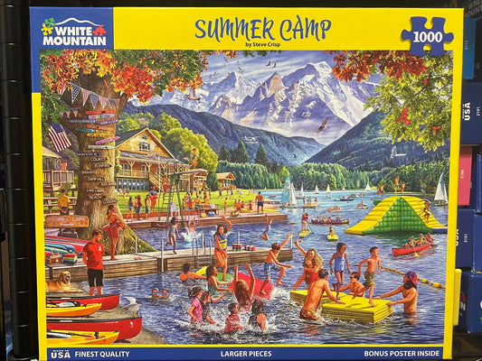 White Mountain Puzzle 1000 piece puzzle. No smoking/No pet home. Assembled once.