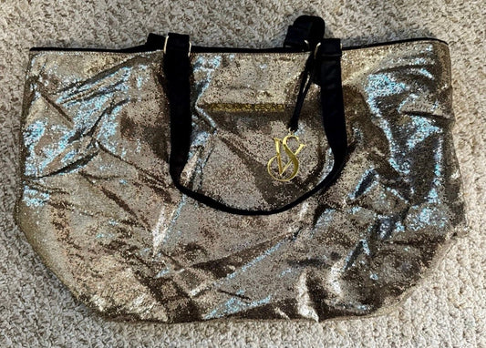 Victoria secret large gold tote bag Victoria secret large gold tote bag Purse
