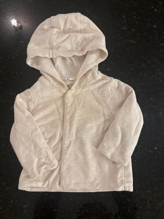 Baby Bgosh Cream hooded button up sweatshirt 6month 6 Months