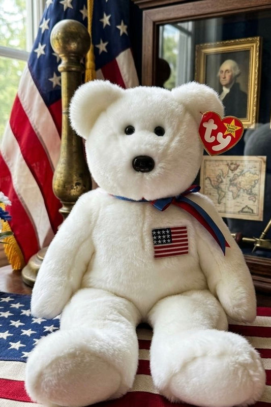 TY Beanie Buddy Collection 14 inches tall Liberty is a rare vintage 2000 Patriotuc Beanie Buddy Plush Toys